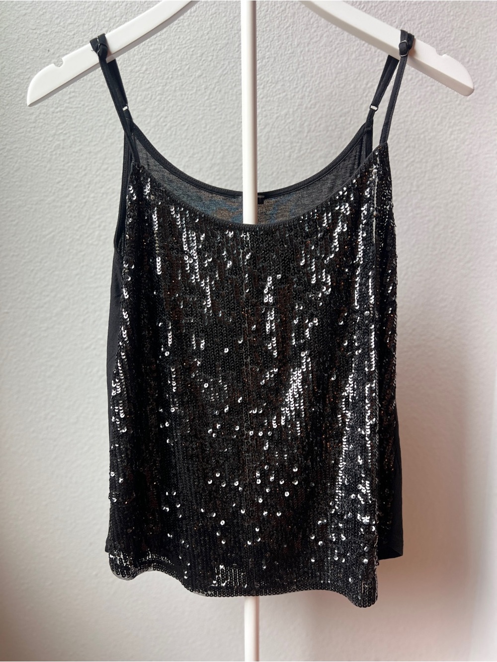 J. Crew Black Sequin Camisole Top - Evening or Casual Sparkle